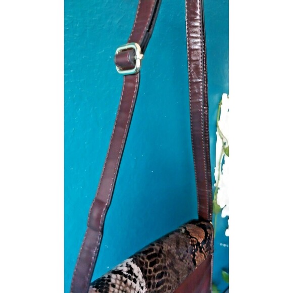 Faux Leather Boa Snakeskin Shoulder Crossbody Bag Purse Cosmopolitan - Picture 8 of 15